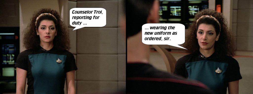 Why did the TNG skants disappear? A theory ... - Star Trek Costume Guide