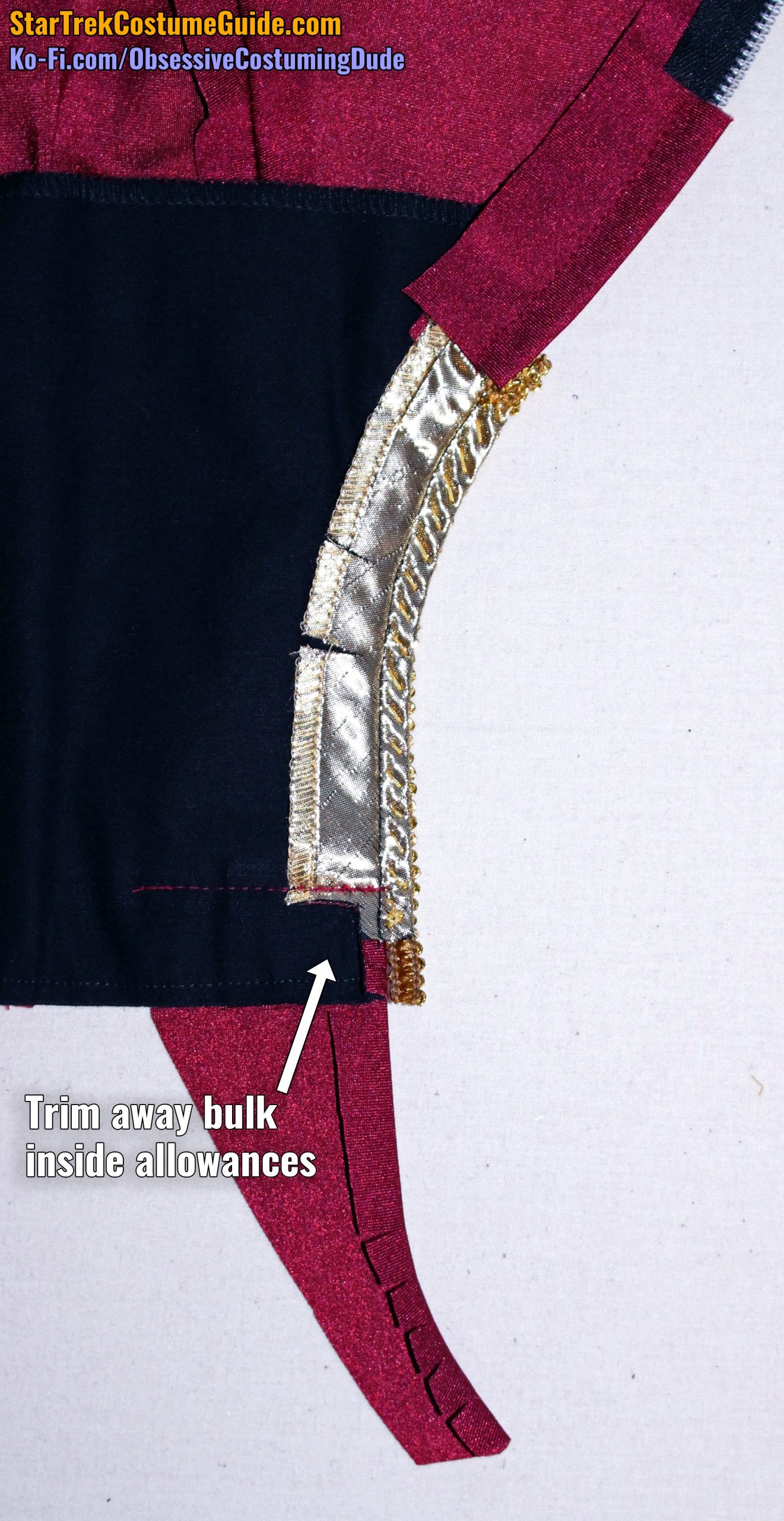 TNG admiral uniform (season 1) sewing tutorial - Star Trek Costume Guide