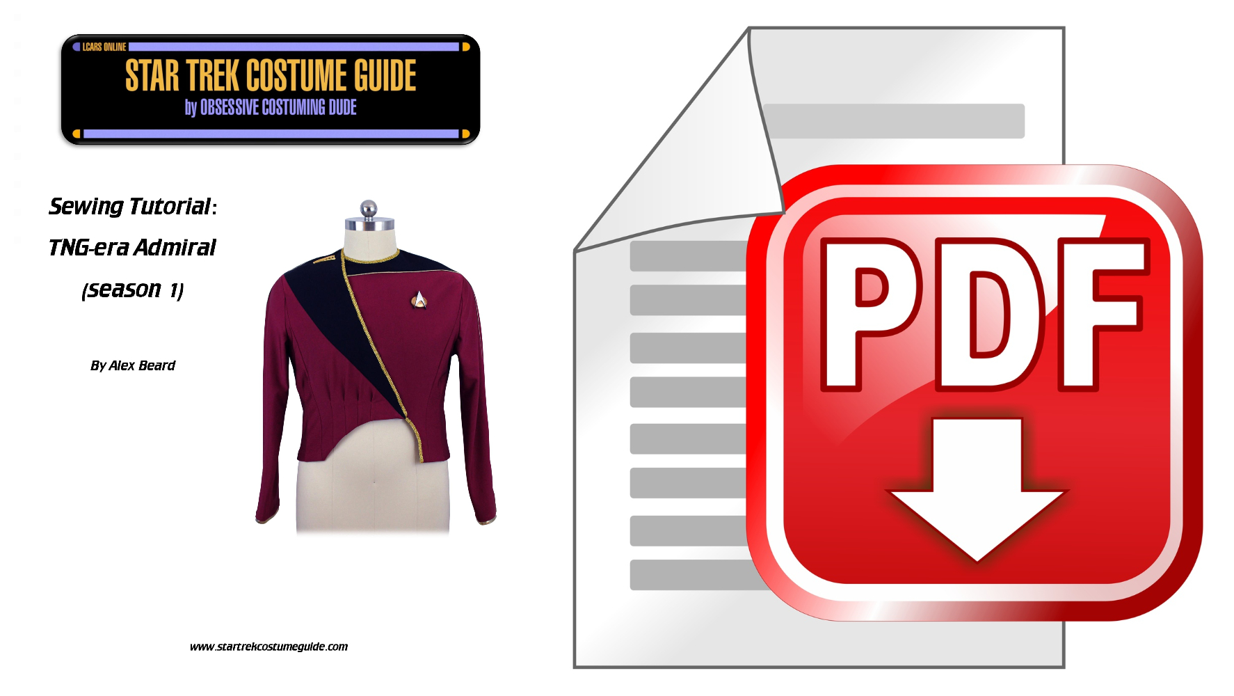 TNG admiral uniform (season 1) sewing tutorial - Star Trek Costume Guide