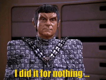 TNG defector did it for nothing GIF