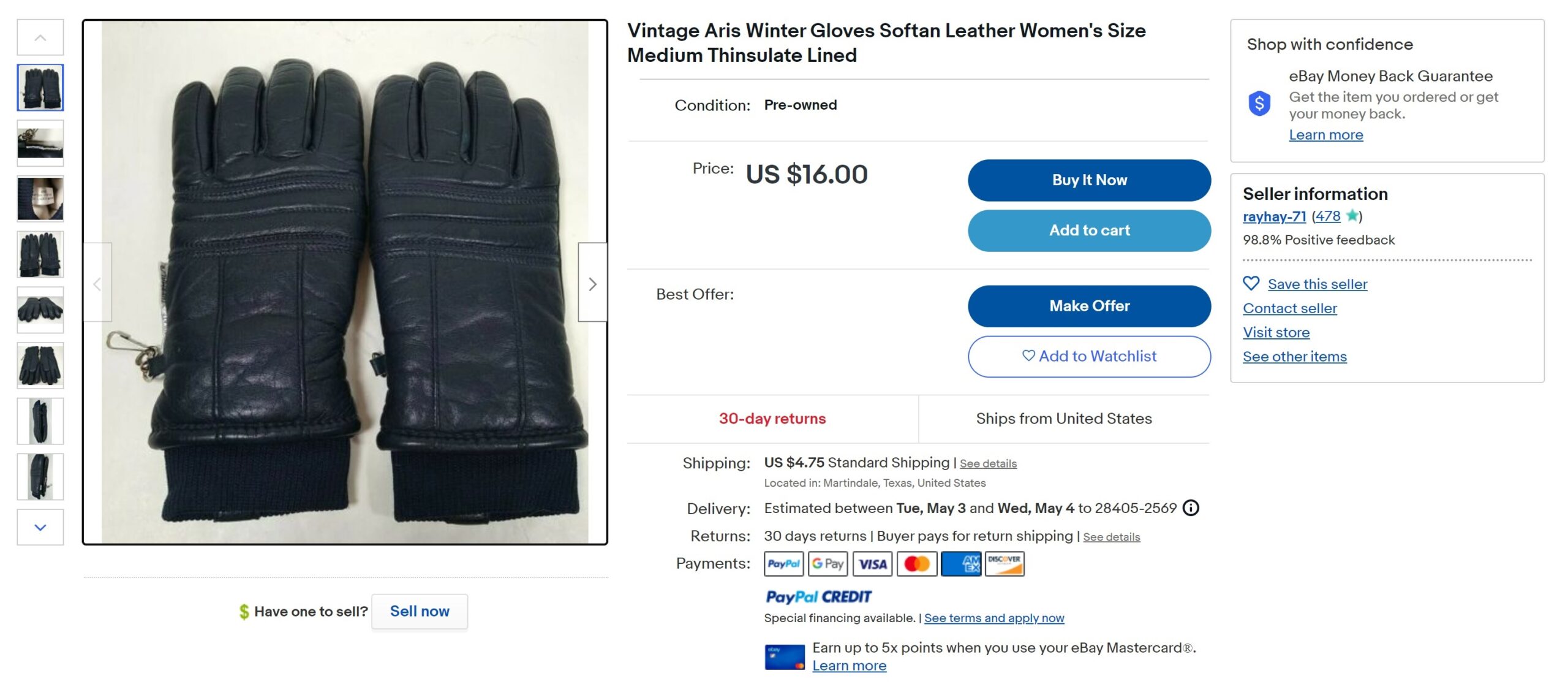 Women's Aris Softan gloves - Star Trek Costume Guide