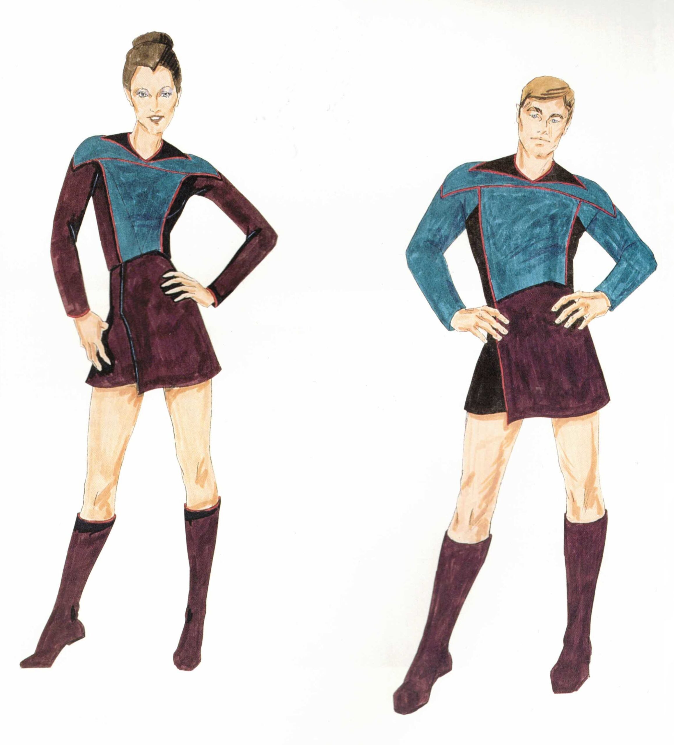 TNG skant costume sketch - Star Trek Costume Guide
