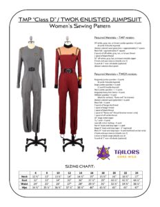 Women's TWOK enlisted jumpsuit sewing pattern - Tailors Gone Wild